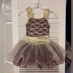 Weissman Lace and Tulle Kids Costume in Cream and Brown